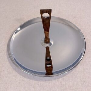 Kromex Serving Tray Wood Handles MCM